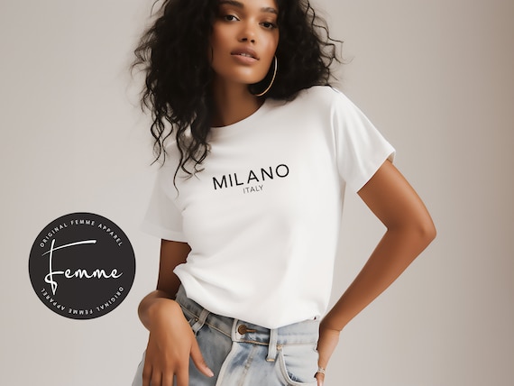 Milano Italy Shirt, Italian Shirt, Italy Gift, Gift For Her, Aesthetic, Traveler Gift Shirt, Fashion, Italia, Italy, Tshirt, Crop Top