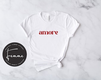 Amore Shirt - Love In Italian Shirt ∙ Ciao Bella ∙ Italian Tshirt ∙ Cute Italian Shirt ∙ Italy Tshirts ∙ Unisex Shirt