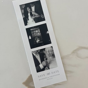 Save the Date Photo Strip/Photo Booth Save the Date/Polaroid/Save the Dates with Picture