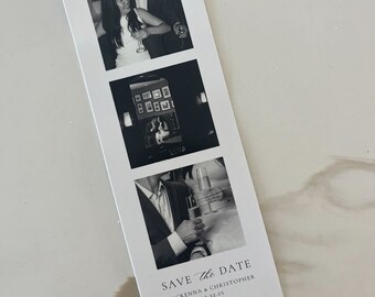 Save the Date Photo Strip/Photo Booth Save the Date/Polaroid/Save the Dates with Picture