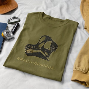 Brachiosaurus Fossil Paleontology Unisex Heavy Cotton Tee