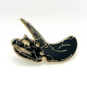 Triceratops Fossil Skull Hard Enamel Pin