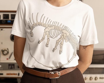 Amargasaurus Fossil Paleontology Unisex Heavy Cotton Tee