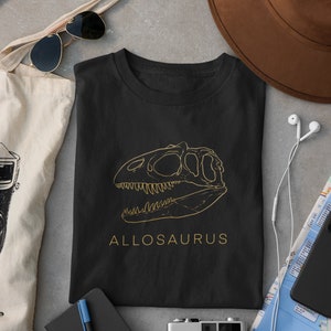 Allosaurus Fossil Paleontology Unisex Heavy Cotton Tee