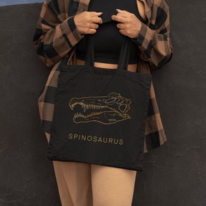 XLarge Spinosaurus Fossil Skull Paleontology Tote Bag