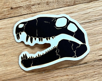 Dimetrodon Skull CLEAR Decal Sticker