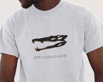Smilosuchus Fossil Paleontology Unisex Heavy Cotton Tee