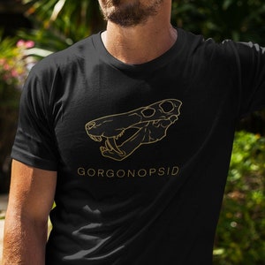 Gorgonopsid Fossil Paleontology Unisex Heavy Cotton Tee
