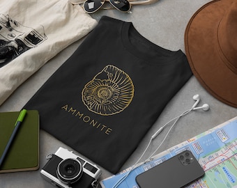 Ammonite Fossil Paleontology Unisex Heavy Cotton Tee