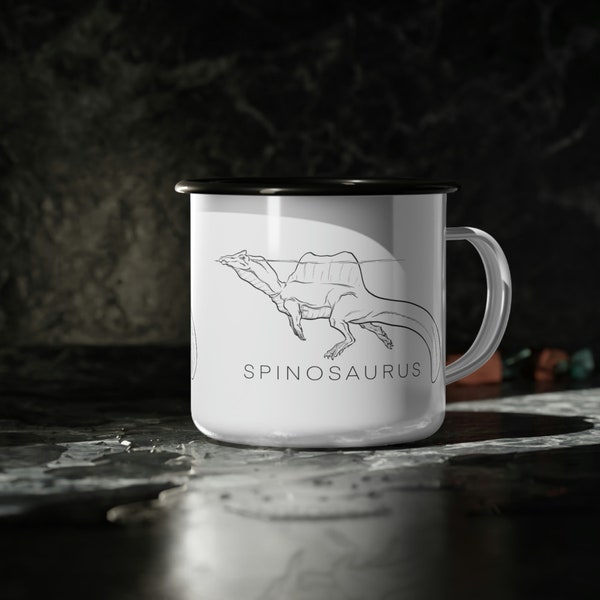 Spinosaurus Paleontology Camp Cup Illustrated Fossil Mug