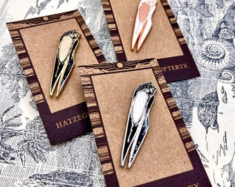 Hatzegopteryx Pterosaur Fossil Skull Hård Emalj Pin