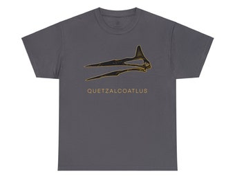 Pterosaur Quetzalcoatlus Fossil Paleontology Unisex Heavy Cotton Tee