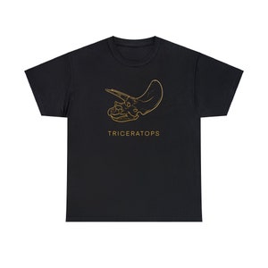 Triceratops Fossil Paleontology Unisex Heavy Cotton Tee