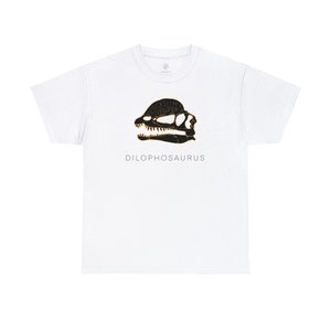 Dilophosaurus Fossil Paleontology Unisex Heavy Cotton Tee