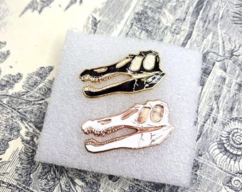 RARE Baryonyx Fossil Skull Hard Enamel Pin