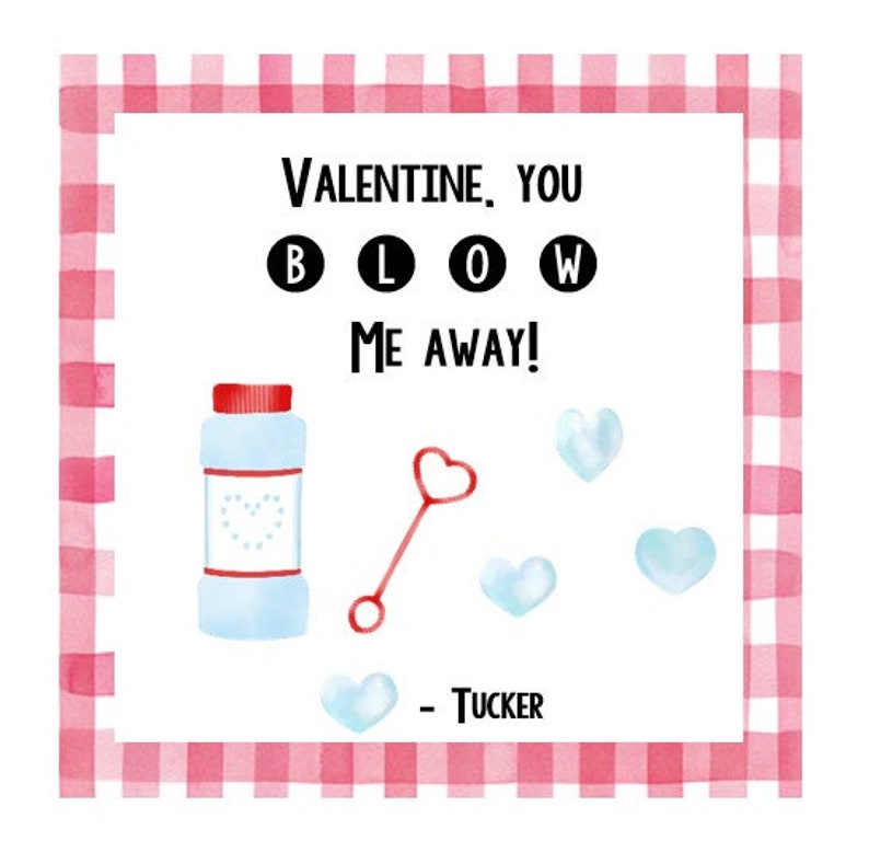Printable Bubble Valentine Etsy