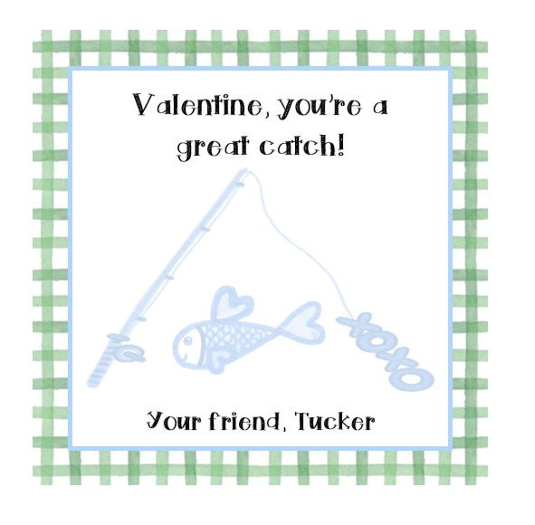 Printable Fish Valentine Etsy