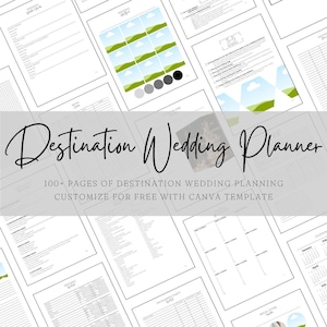 Ultimate Destination Wedding Planner & Checklist, 100% Editable on Canva, Destination Wedding, Wedding Planner, Digital, Wedding Template