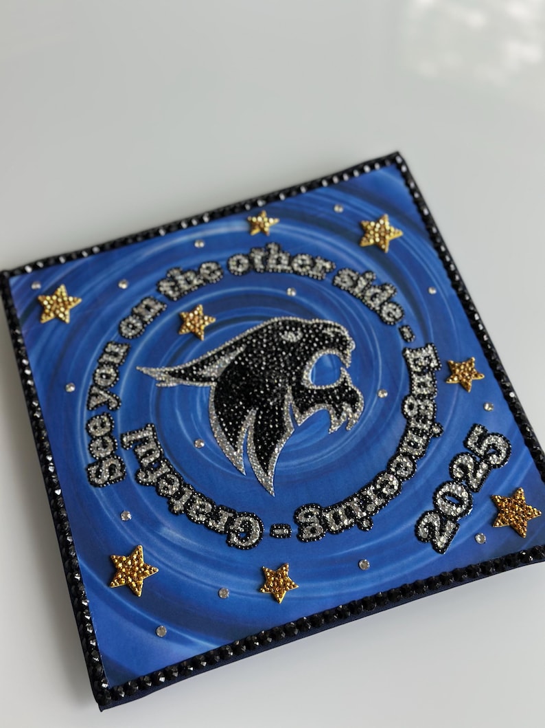 Cal Poly Rhinestone Grad Topper Custom Rhinestone Graduation Cap Topper: Handmade Bling Decoration - Etsy