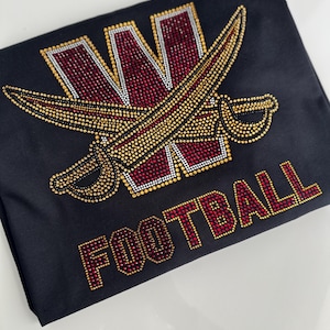 Custom Bling Long Sleeve T-Shirt: Personalized Rhinestone Design