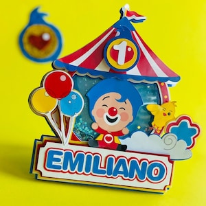Cake Topper Plim Plim, cake topper personalizado, Adorno de pastel 3D Plim Plim, plim plim party