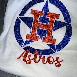 Astros bling T-shirt, logo astros t-shirt, baseball T-shirt, unisex bling T-shirt, bling t-shirt