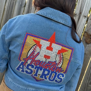 custom houston astros jean jacket｜TikTok Search