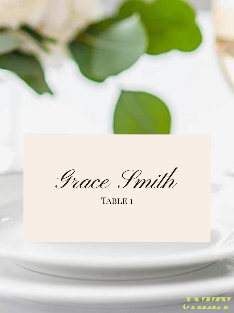 Table Number Printable Template Place Card Printable Template Instant Download Minimal Table Number Printable Template Place Card Printable Template Instant Download Minimal