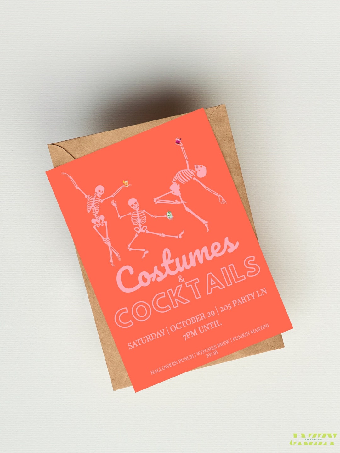 INVITATION Template, Instant Download, Halloween Party Invitation