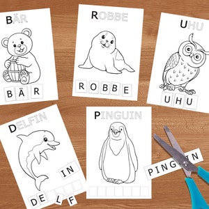 ABC de animales. Colorear animales y aprender letras + bono – números del 1 al 10.