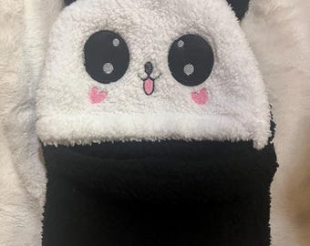 Cute Panda Beanie  Toddler Ear and Neck Protection Hat Age Range 1-5