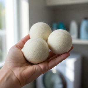 Boules de séchage en laine : 100 % laine de Nouvelle-Zélande, sans produits chimiques, lot de 6 image 8