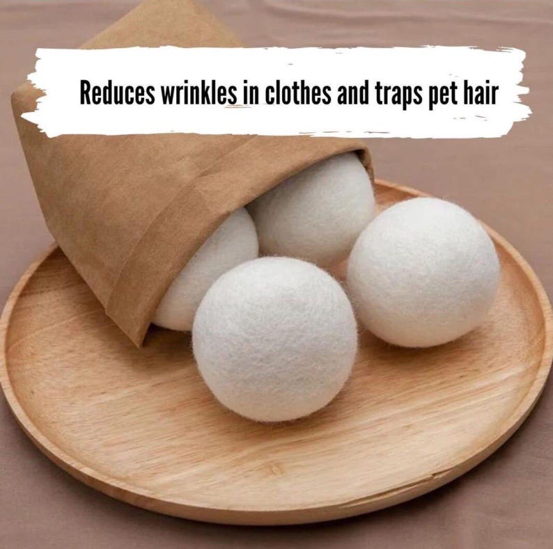 Boules de séchage en laine : 100 % laine de Nouvelle-Zélande, sans produits chimiques, lot de 6 image 6