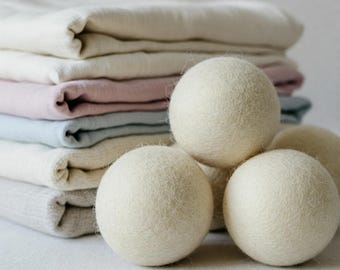 XL Wool Dryer Balls - 100% New Zealand Organic Wool - Pack of 6 - Chemical And Cruelty Free - Reusable & Reduces Clothing Wrinkles