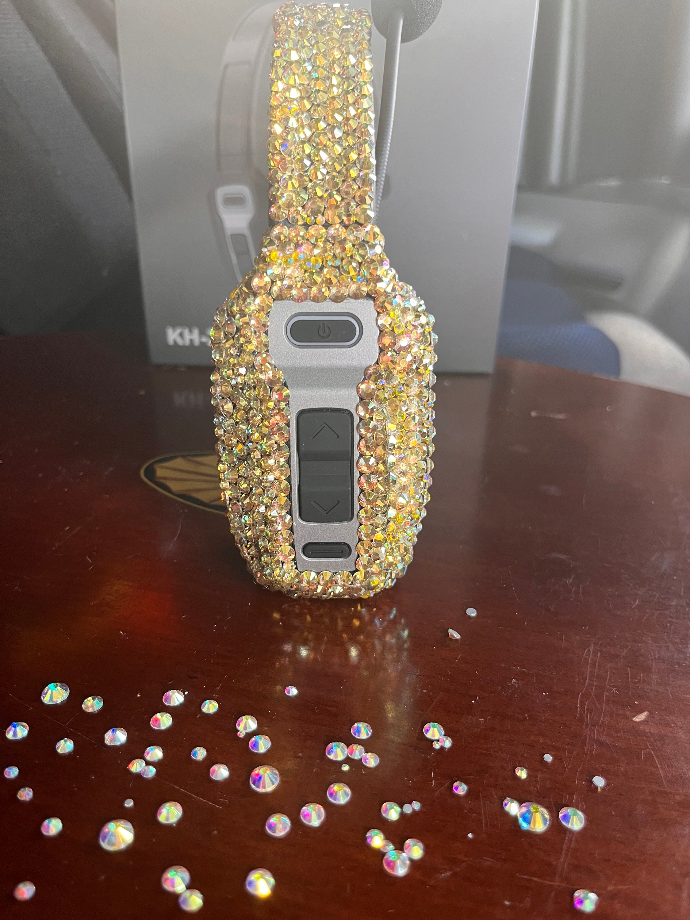 Gold Bling Headset Etsy