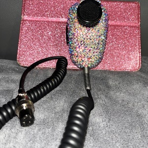 microphone with  individually placed stones