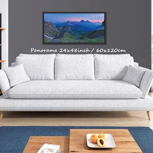 Sunrise at Dolomites Photo, Mountain Panorama, Italy, Passo Giau - Floating FRAME Canvas, Wall Art, Wall Decor, Landscape Photography