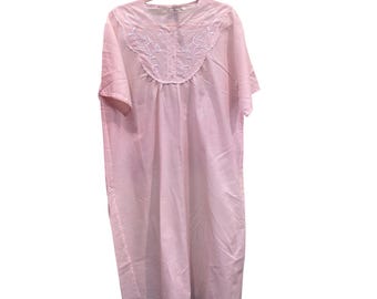 Camisón rosa vintage estilo cottagecore grandmacore Italia bordado algodón M L
