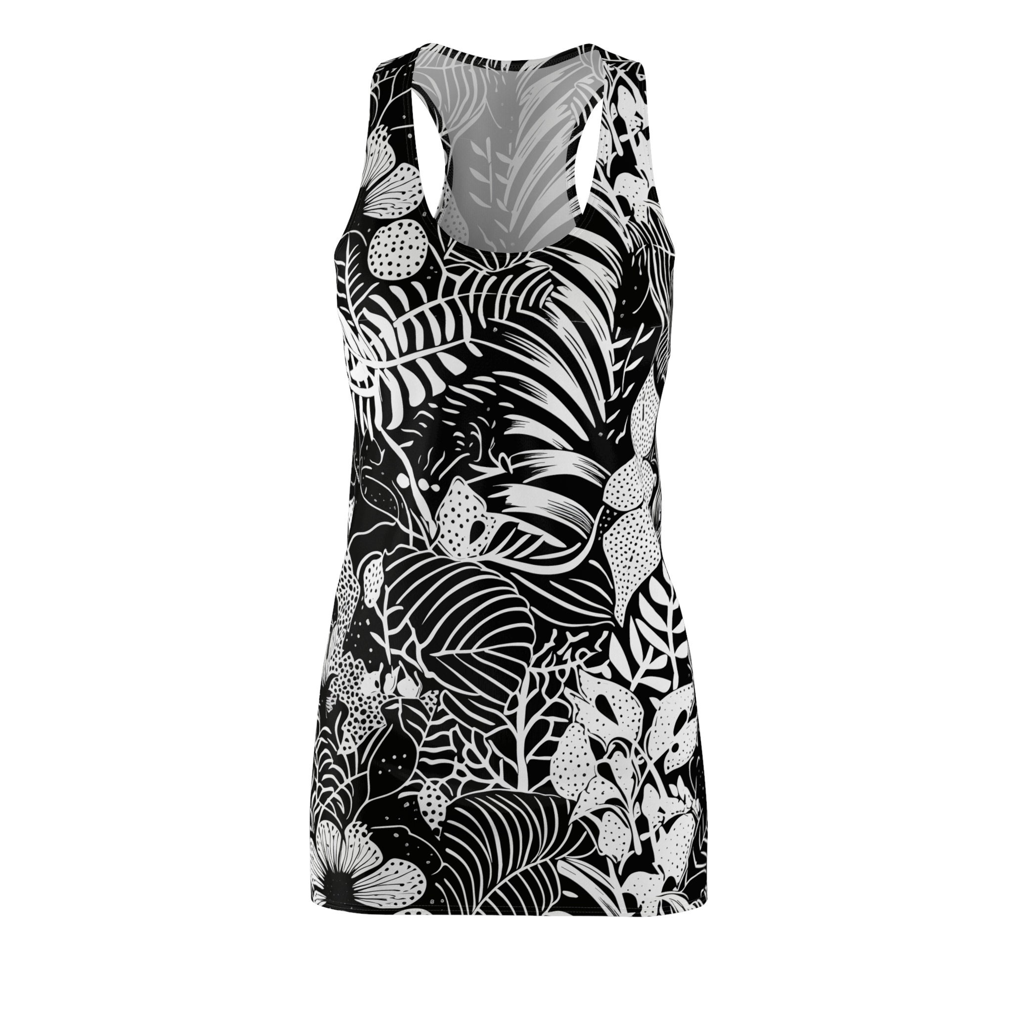 blue dress for baby girl Gala Hibiscus Empire Waist Tea Length Hawaiian Dress Black / M