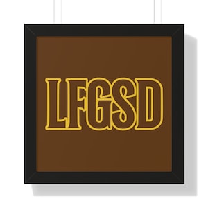 LFGSD Framed Poster - San Diego Padres Baseball Wall Art, Bold Graphic Sports Decor