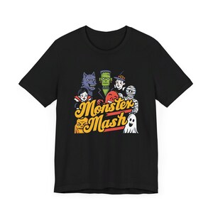 MONSTER Mash T-Shirt - Retro Halloween Tee, Classic Monster Party Design