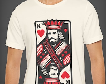 King of Hearts T-Shirt - Classic Playing Card Design Tee, Poker Lover's Shirt