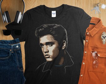 Elvis The King Profile Design Unisex T-Shirt