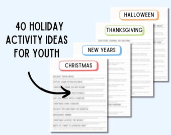 40 Young Women Activity Ideas | Youth | Church of Jesus Christ | LDS | PDF | Ideas for Halloween, Thanksgiving, Christmas, and New Year