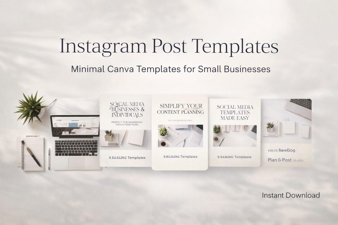 Minimal Instagram Post Templates | Canva Social Media Content Planner ...