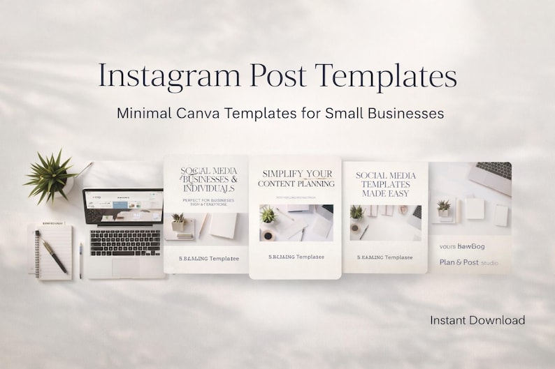 Minimal Instagram Post Templates | Canva Social Media Content Planner ...