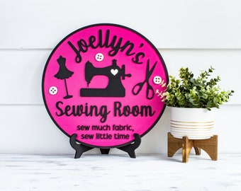 Personalized Sewing Room Sign, Custom Quilting Sign, Quilter Gift, Seamstress Gift, Sewing Room Decor, Quilting Room Sign,  Gift for Grandma
