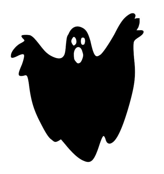 Spooky Ghost Halloween Party SVG Outline File Scalable Vector Graphic ...