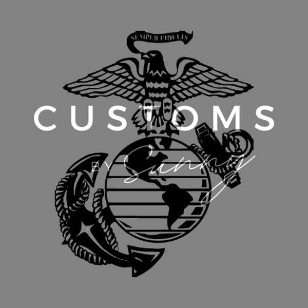 United States Marine Corps Emblem - SVG File - Cricut CNC Laser Outline - Digital Download