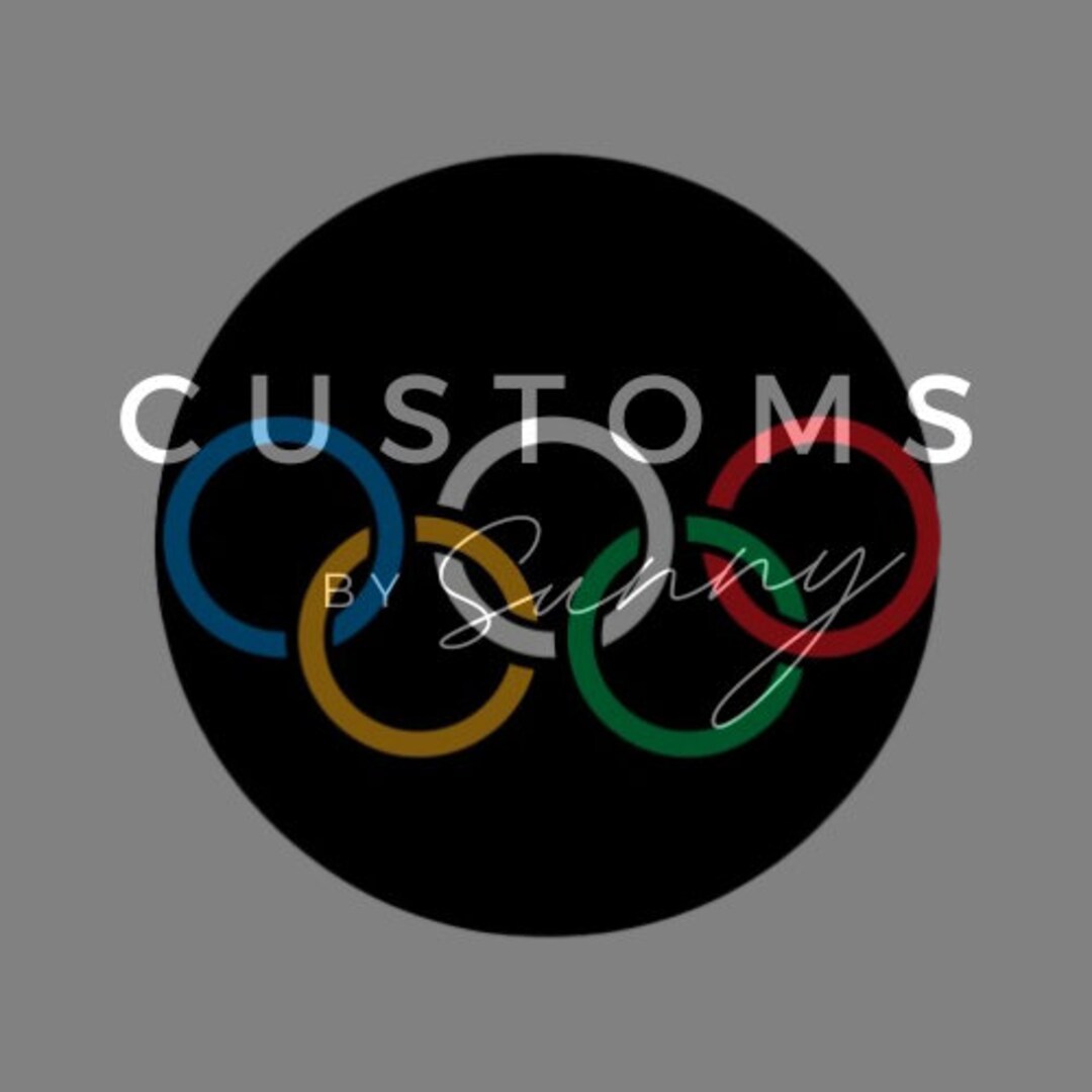 Color Olympic Rings on Black Circle SVG File Cricut CNC Laser Outline ...